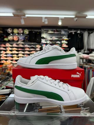 Zapatillas Puma Smash L Blancas y Verdes