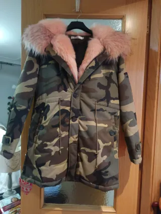 Chaquetón camuflaje mujer con piel desmontable