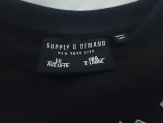 Sudadera Supply & Demand Negra Talla XL Niño
