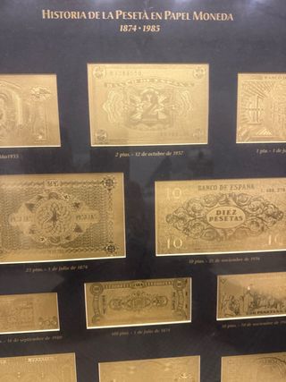 Cuadro Historia de la Peseta 1874-1985