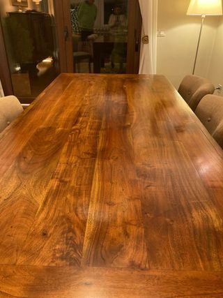Mesa comedor madera tropical maciza