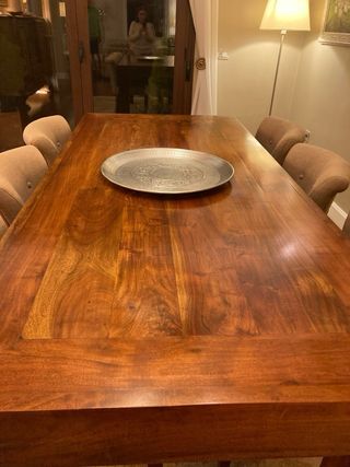Mesa comedor madera tropical maciza