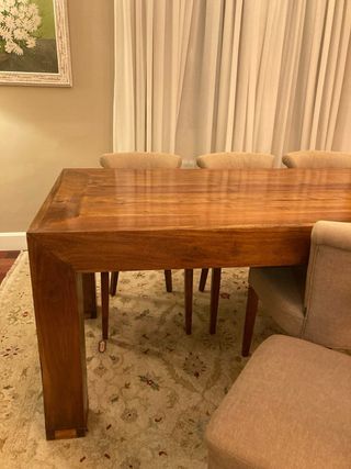 Mesa comedor madera tropical maciza