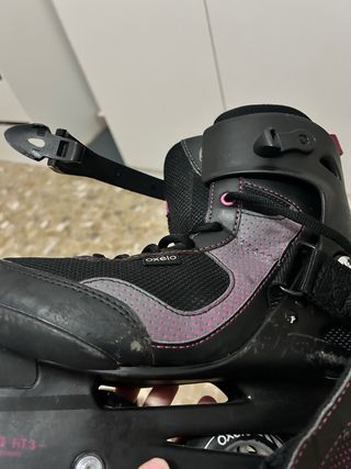 Patines en línea Oxelo negros y rosas