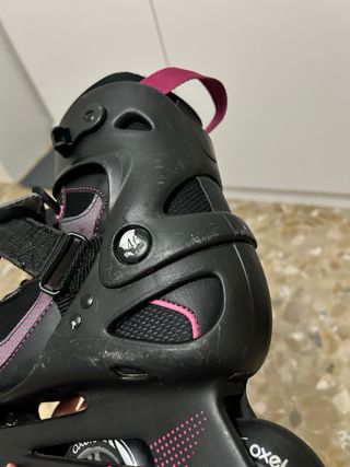 Patines en línea Oxelo negros y rosas