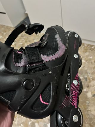 Patines en línea Oxelo negros y rosas
