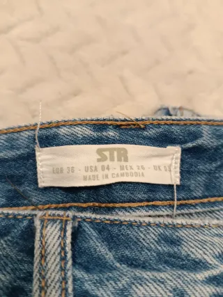 Pantalones cargo vaqueros azules