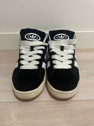 Zapatillas Adidas Campus Negras y Blancas