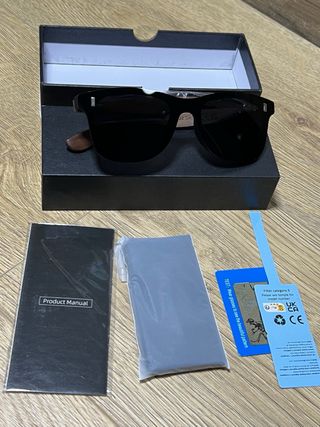 Gafas de sol retro madera UV400