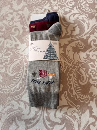 Lote 3 pares calcetines Navidad