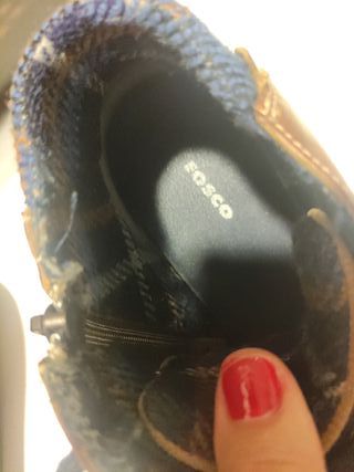 Botines piel marrón, interior lana 43 hombre