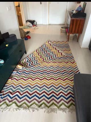 Alfombra salón zigzag multicolor
