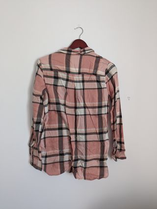 Camisa H&M cuadros rosa manga larga