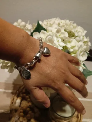 Pulsera Plata 925 Corazón y Smile