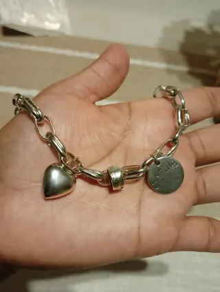 Pulsera Plata 925 Corazón y Smile