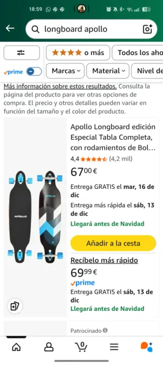 Longboard marca Apollo nuevo a estrenar