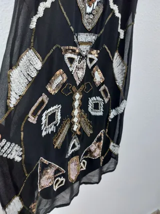 Vestido negro lentejuelas fiesta