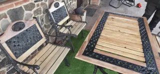 Tavolo e 4 sedie da giardino