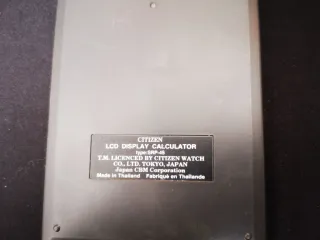 Lote 4 calculadoras vintage Citizen, Orient, Canon