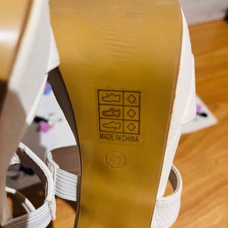 Sandalias Plataforma Blancas Tacón