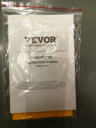 Trituradora de hielo VEVOR 120 Kg/h 250W