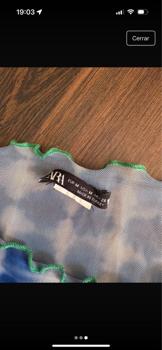 Top de tull con estampado tie-dye