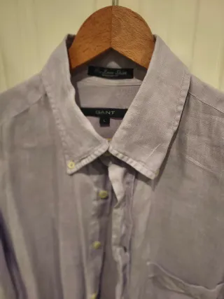 Camisa GANT L Lino Morada