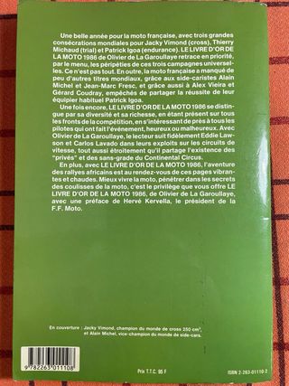 Le livre d'or de la moto. 1986