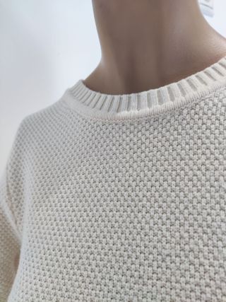 Jersey Zara manga corta beige claro