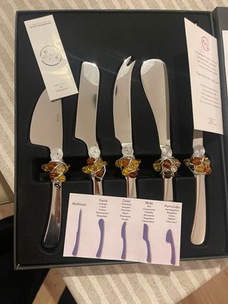 Set 5 coltelli per formaggio e torta Wolff