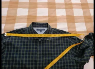 Camisa Tommy Hilfiger cuadros verde y azul marino