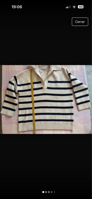 Jersey ZARA rayas beige y negro