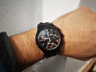 Swatch Irony Cronógrafo Negro Naranja