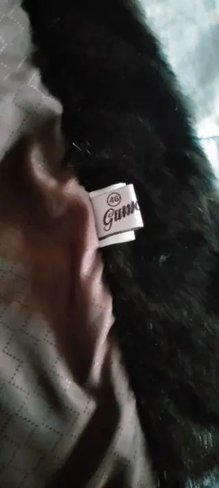 Abrigo de pelo negro Gumm talla 46