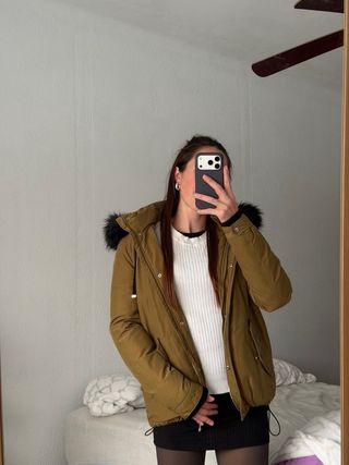 Abrigo de plumas Zara