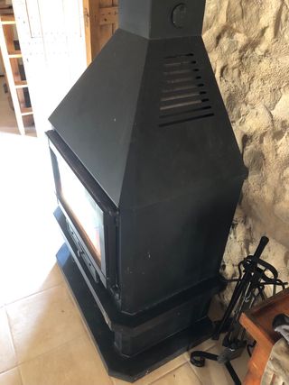 Chimenea de leña moderna