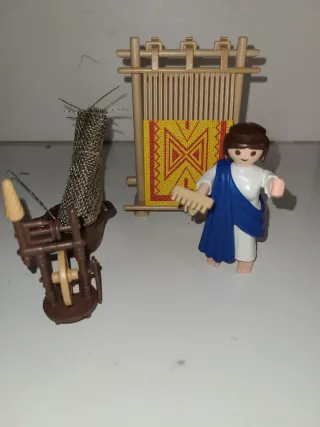 Lote 26. Playmobil Hilandera y Telar