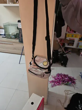 Bolso Zara niña plateado y rosa