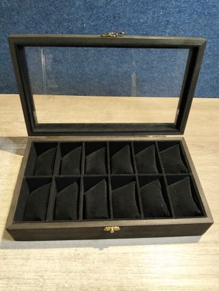 SONGMICS Caja para Relojes con 12 Compartimentos