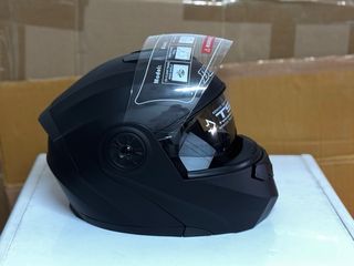 Casco Moto Modular Integral Negro Mate Talla M