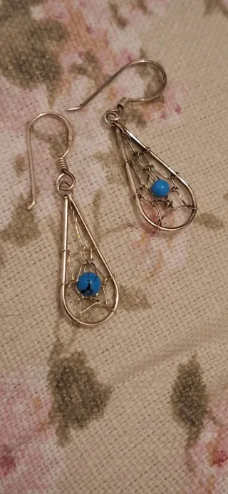 Orecchini argento e turchese