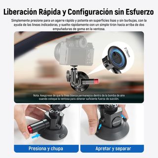 NEEWER Soporte de cámara con ventosa de 3 pulgadas