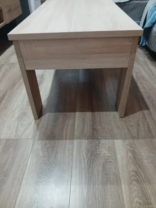 Mesita de centro elevable madera y metal