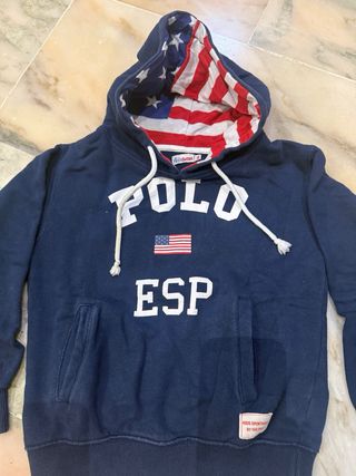 Sudadera niño azul con capucha