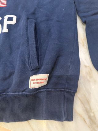 Sudadera niño azul con capucha