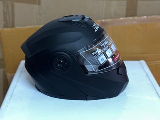 Casco Moto Modular Integral Negro Mate Talla M