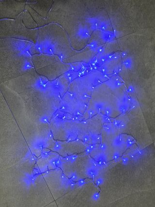 Luci di Natale blu da esterno 10 metri