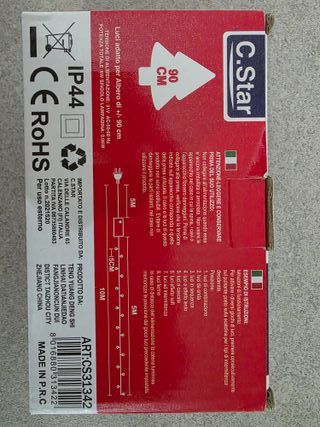 Luci di Natale blu da esterno 10 metri