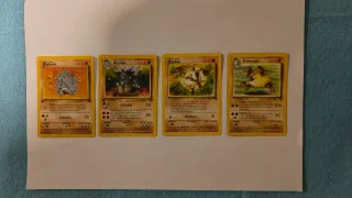Cartas Pokémon Rhyhorn, Rhydon, Mankey y Primeape
