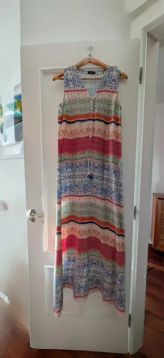 Vestido largo estampado talla única